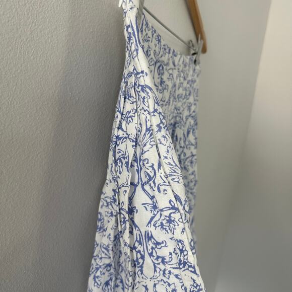 Thierry Colson France Skirt Blue Toile Pleated New Size Small - Picture 6 of 6